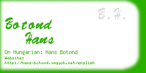 botond hans business card